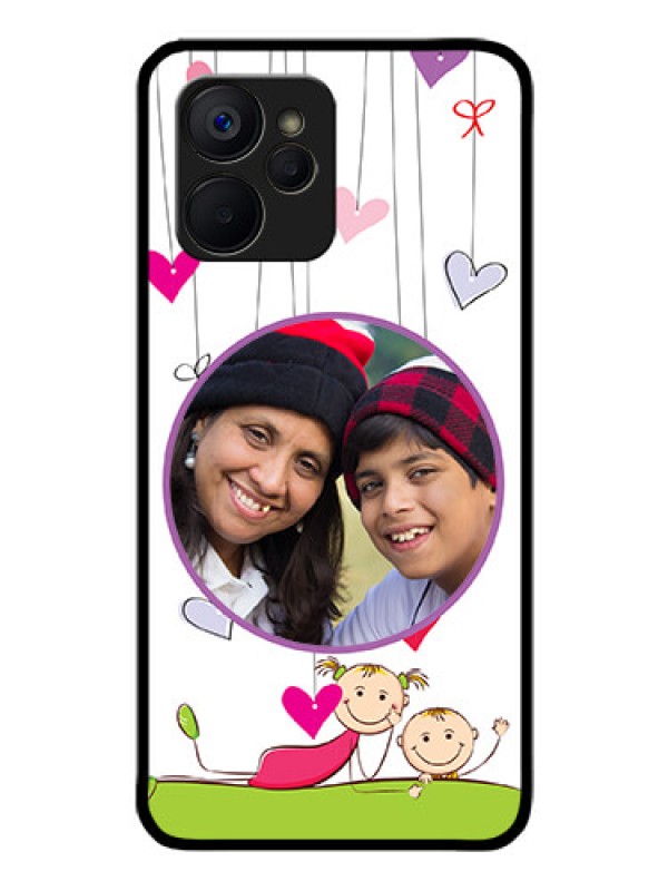 Custom Realme 9i 5G Photo Printing on Glass Case - Cute Kids Phone Case Design