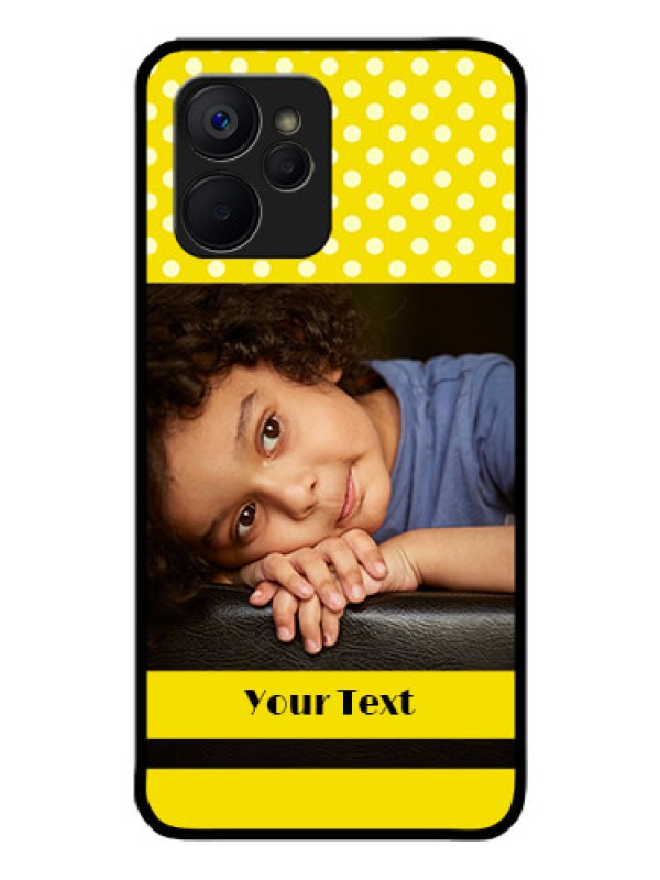 Custom Realme 9i 5G Custom Glass Phone Case - Bright Yellow Case Design