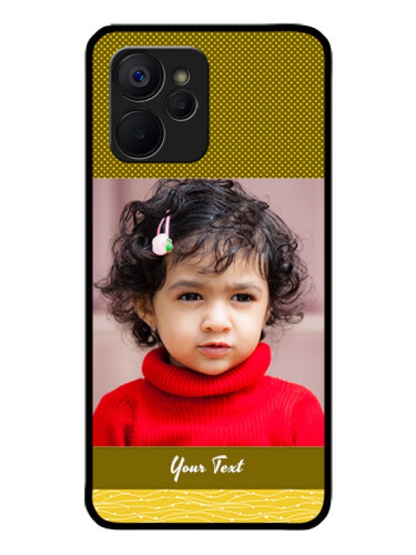 Custom Realme 9i 5G Custom Glass Phone Case - Simple Green Color Design