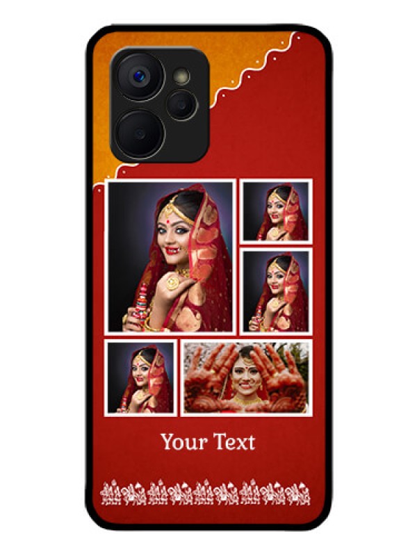 Custom Realme 9i 5G Personalized Glass Phone Case - Wedding Pic Upload Design