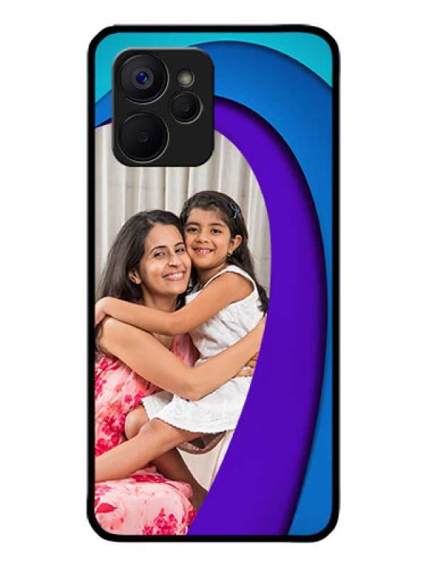Custom Realme 9i 5G Photo Printing on Glass Case - Simple Pattern Design