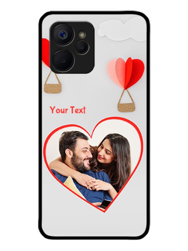 Custom Realme 9i 5G Custom Glass Mobile Case - Parachute Love Design