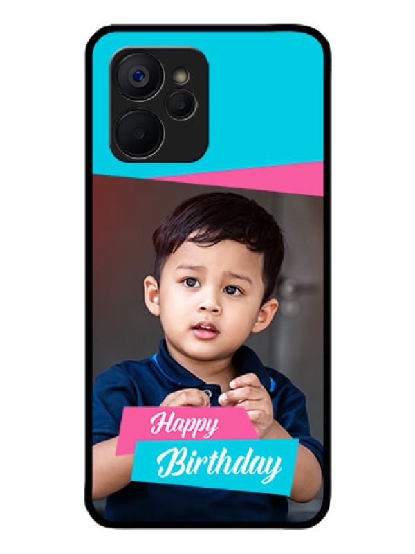 Custom Realme 9i 5G Personalized Glass Phone Case - Image Holder with 2 Color Design
