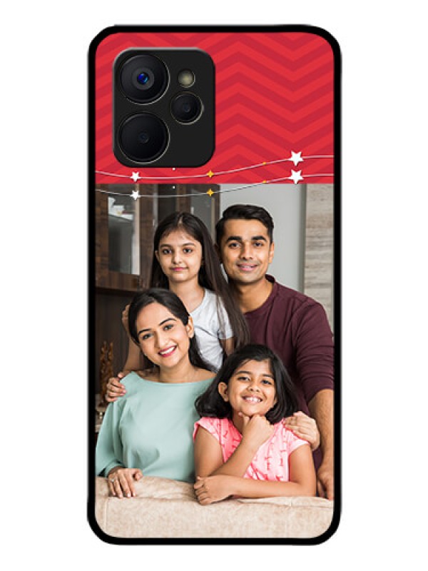Custom Realme 9i 5G Personalized Glass Phone Case - Happy Family Design