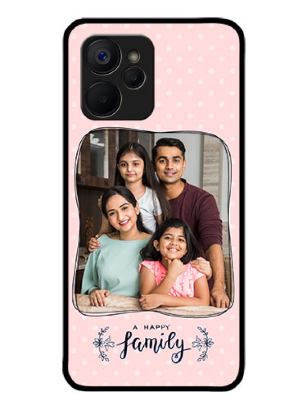 Custom Realme 9i 5G Custom Glass Phone Case - Family with Dots Design