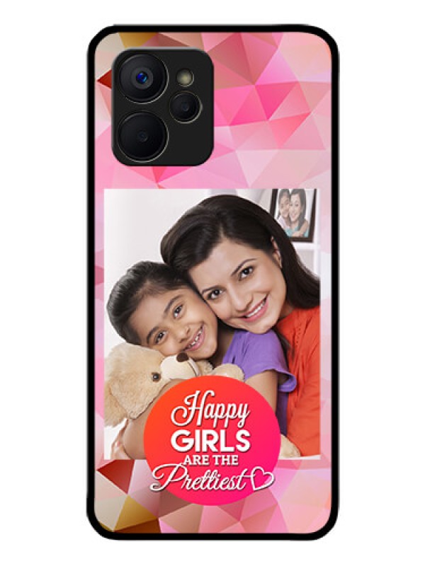 Custom Realme 9i 5G Photo Printing on Glass Case - Abstract Triangle Design