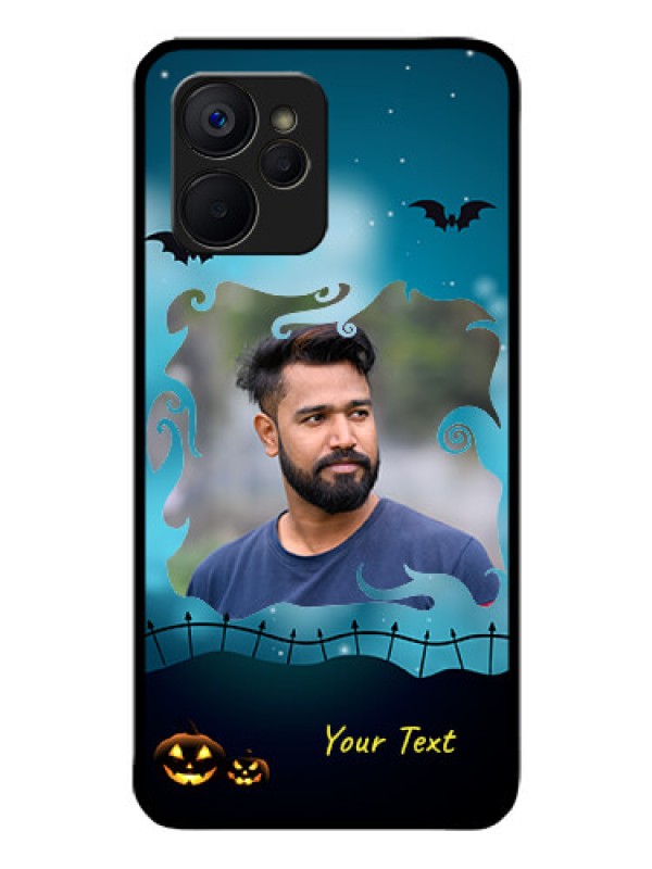 Custom Realme 9i 5G Custom Glass Phone Case - Halloween frame design
