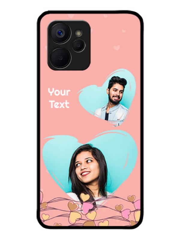 Custom Realme 9i 5G Custom Glass Mobile Case - Love Doodle Design