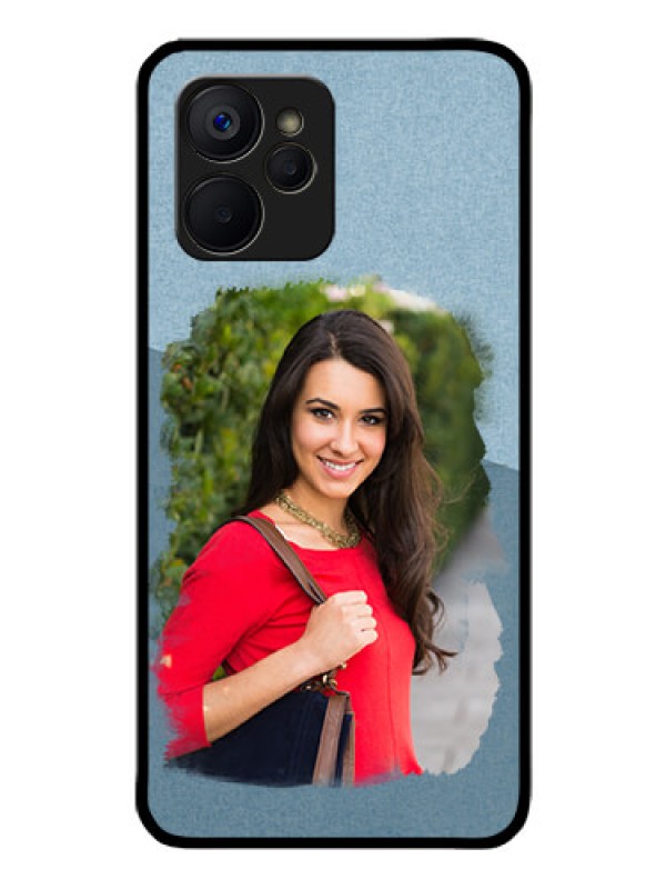 Custom Realme 9i 5G Custom Glass Mobile Case - Grunge Line Art Design