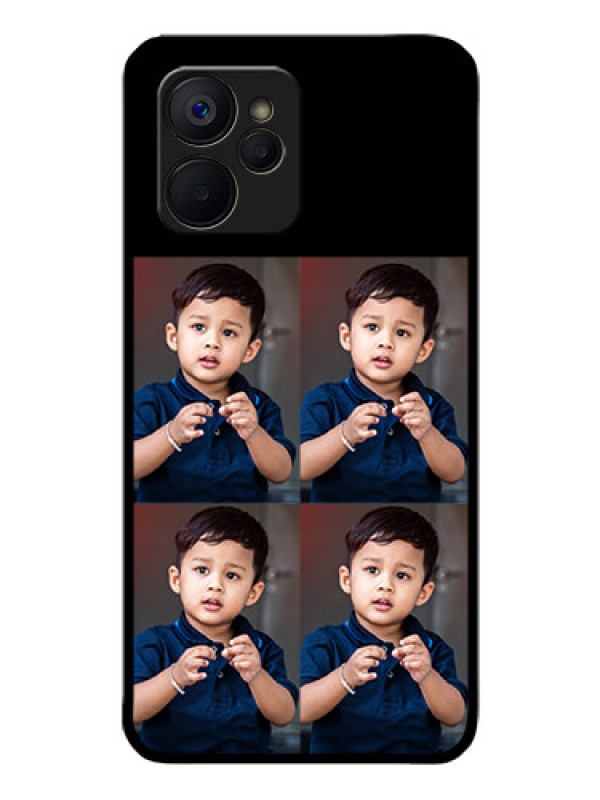 Custom Realme 9i 5G 4 Image Holder on Glass Mobile Cover