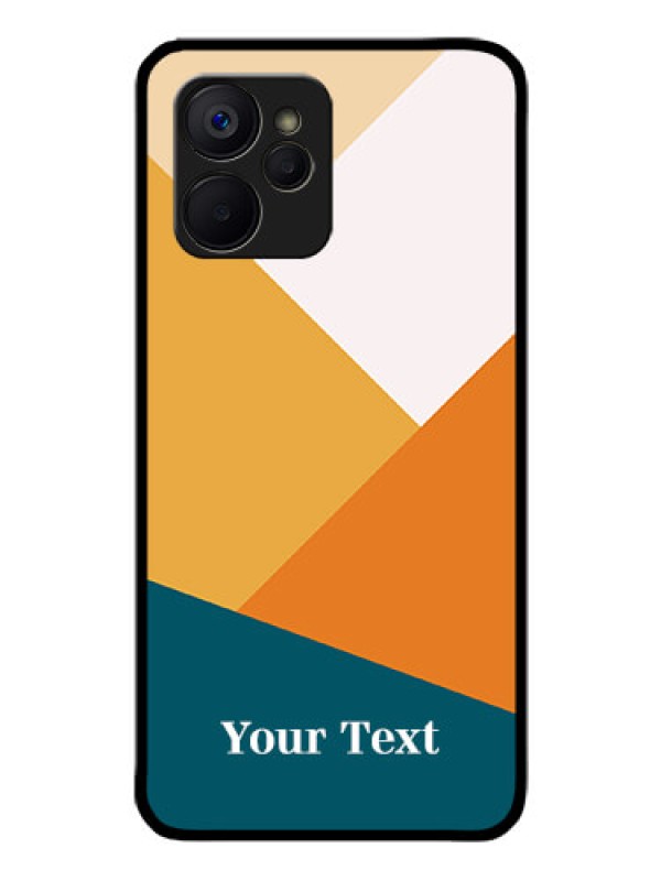 Custom Realme 9i 5G Personalized Glass Phone Case - Stacked Multi-colour Design