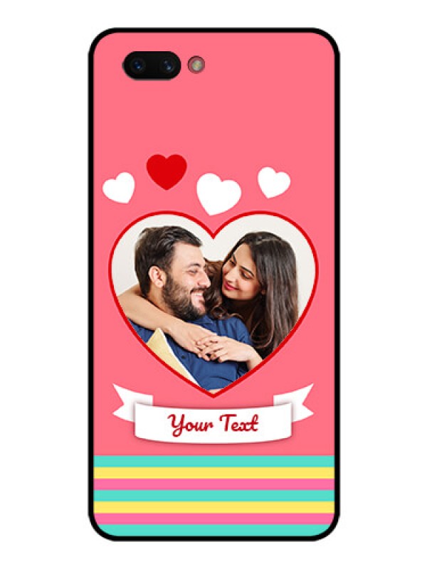 Custom Realme C1 2019 Photo Printing on Glass Case  - Love Doodle Design