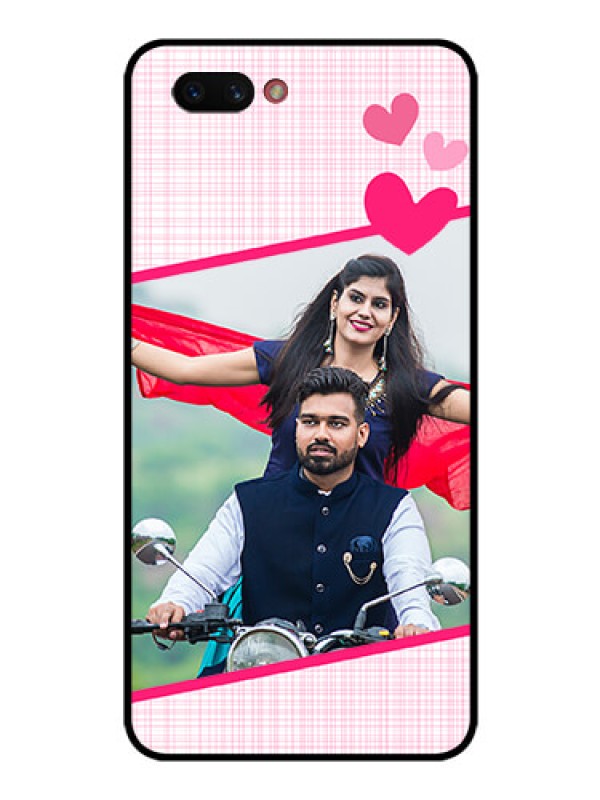 Custom Realme C1 2019 Custom Glass Phone Case  - Love Shape Heart Design