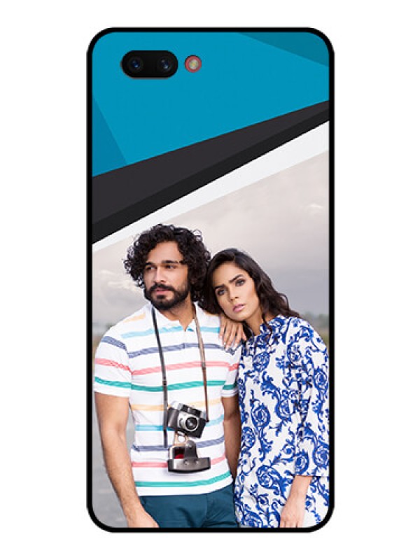 Custom Realme C1 2019 Photo Printing on Glass Case  - Simple Pattern Photo Upload Design