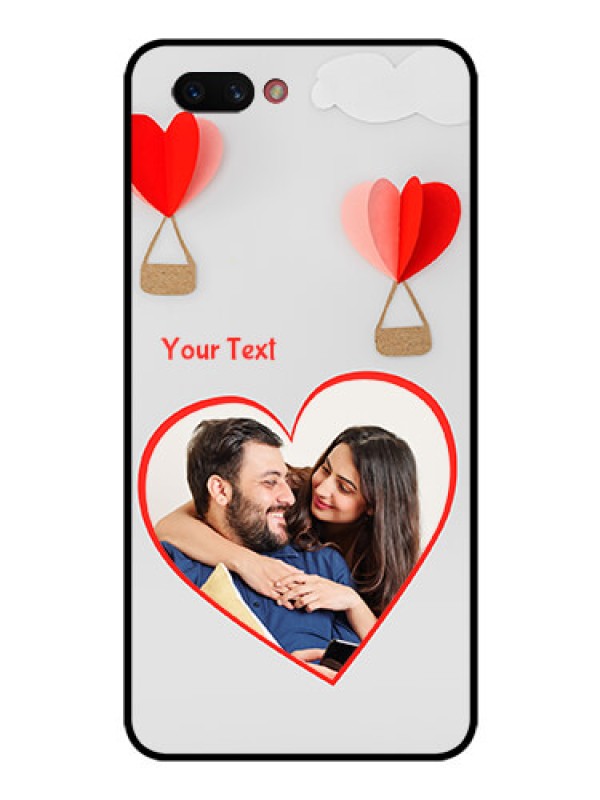 Custom Realme C1 2019 Custom Glass Mobile Case  - Parachute Love Design