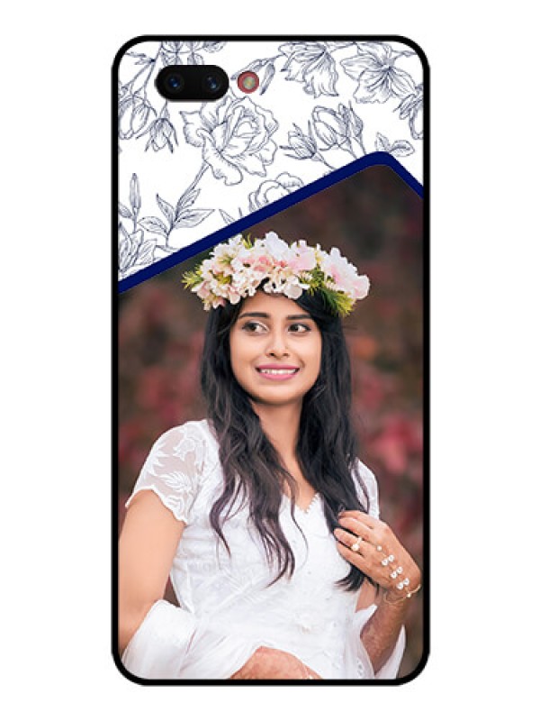 Custom Realme C1 2019 Personalized Glass Phone Case  - Premium Floral Design