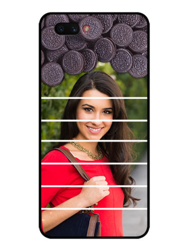 Custom Realme C1 2019 Custom Glass Phone Case  - with Oreo Biscuit Design