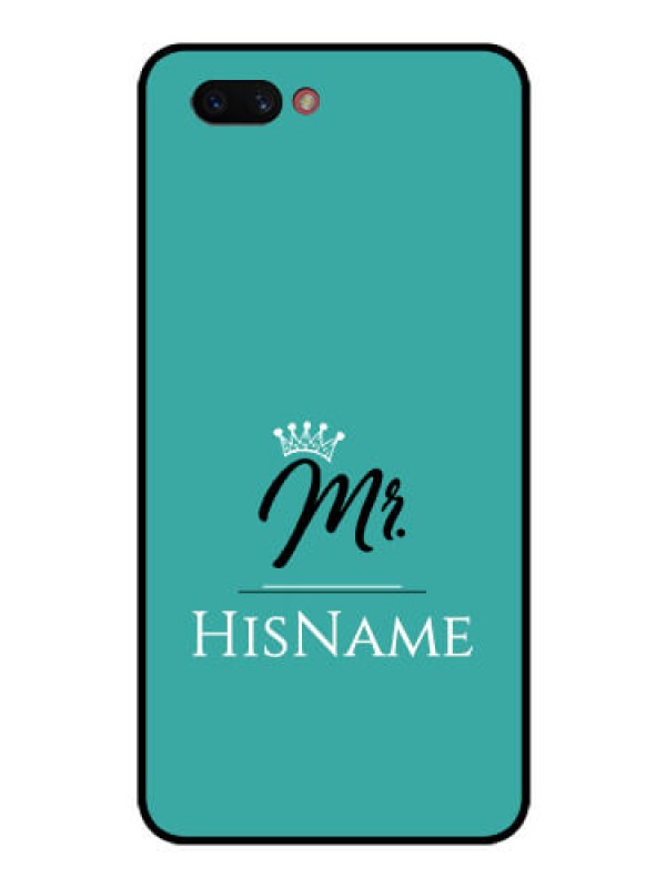 Custom Realme C1 2019 Custom Glass Phone Case Mr with Name