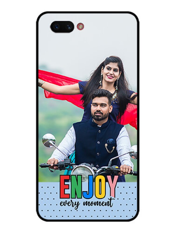 Custom Realme C1 2019 Photo Printing on Glass Case - Enjoy Every Moment Design