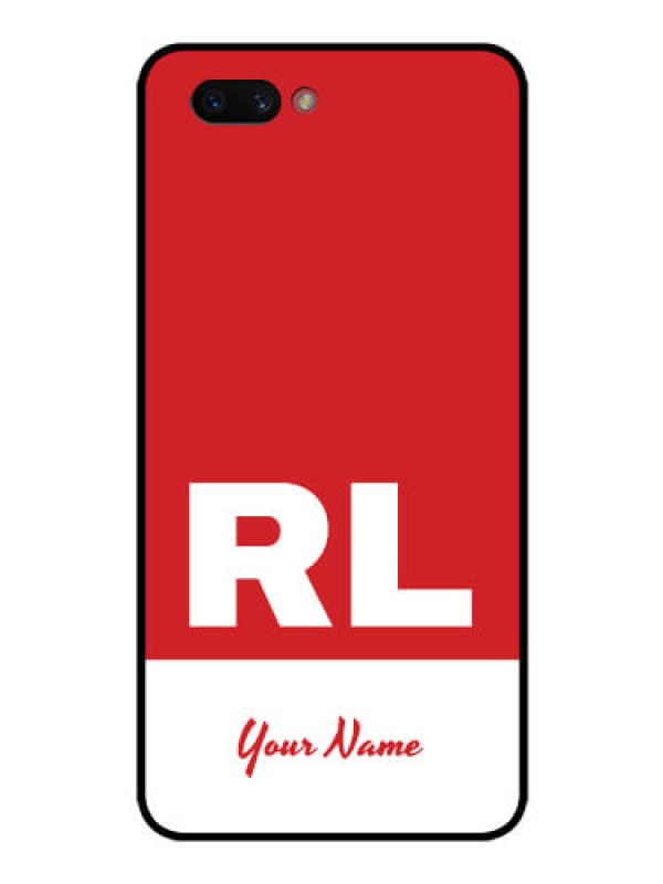 Custom Realme C1 2019 Personalized Glass Phone Case - dual tone custom text Design