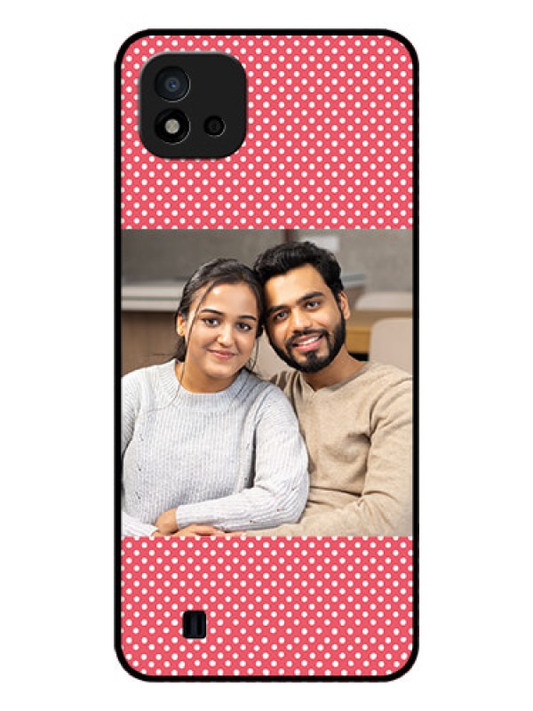 Custom Realme C11 2021 Custom Glass Phone Case - White Dotted Design