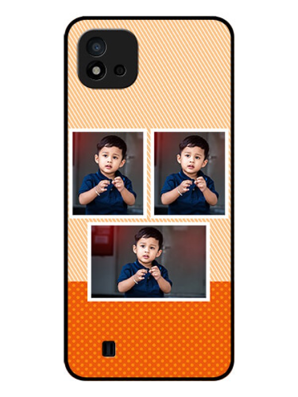 Custom Realme C11 2021 Photo Printing on Glass Case - Bulk Photos Upload Design