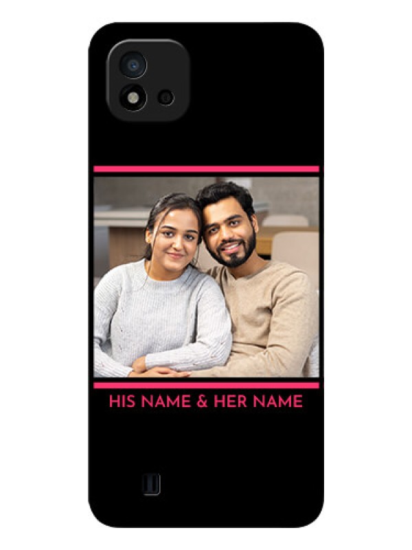 Custom Realme C11 2021 Custom Glass Mobile Case - with Add Text Design