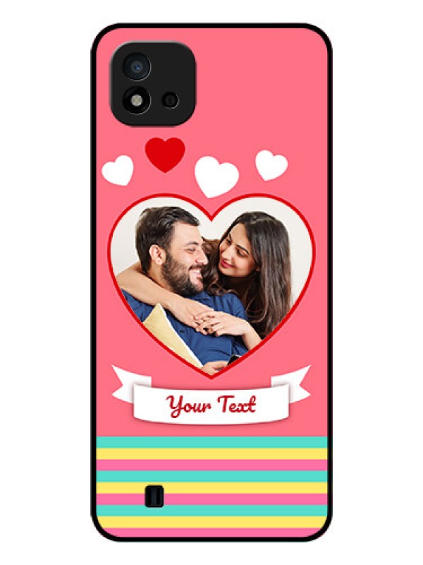 Custom Realme C11 2021 Photo Printing on Glass Case - Love Doodle Design