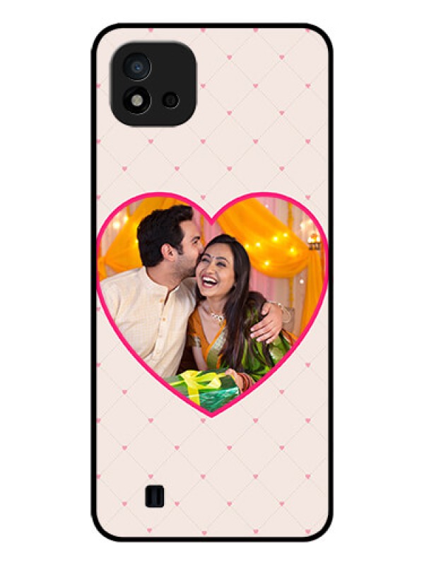 Custom Realme C11 2021 Custom Glass Mobile Case - Heart Shape Design