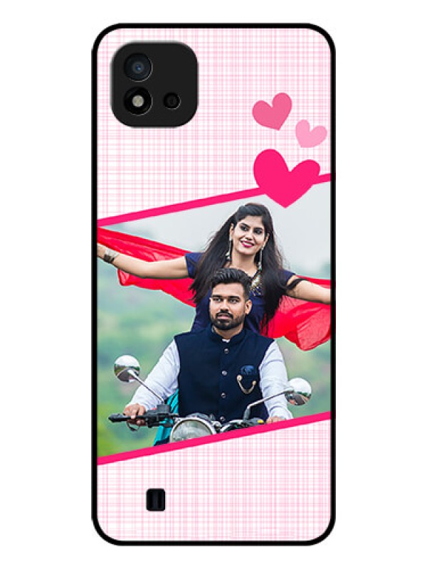 Custom Realme C11 2021 Custom Glass Phone Case - Love Shape Heart Design