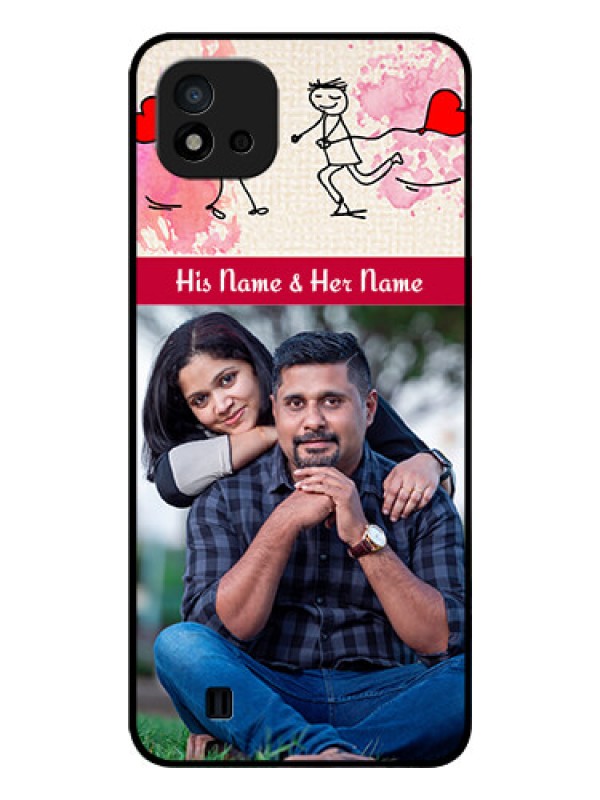Custom Realme C11 2021 Photo Printing on Glass Case - You and Me Case Design