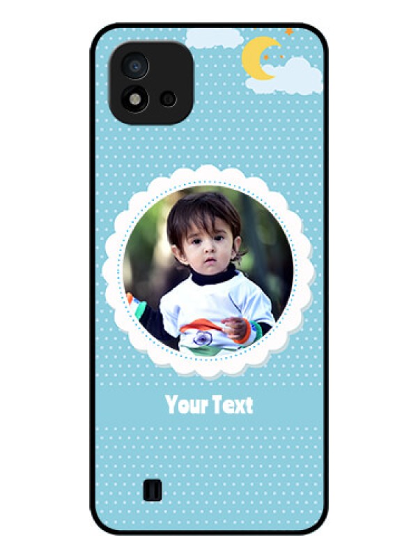 Custom Realme C11 2021 Personalised Glass Phone Case - Violet Pattern Design