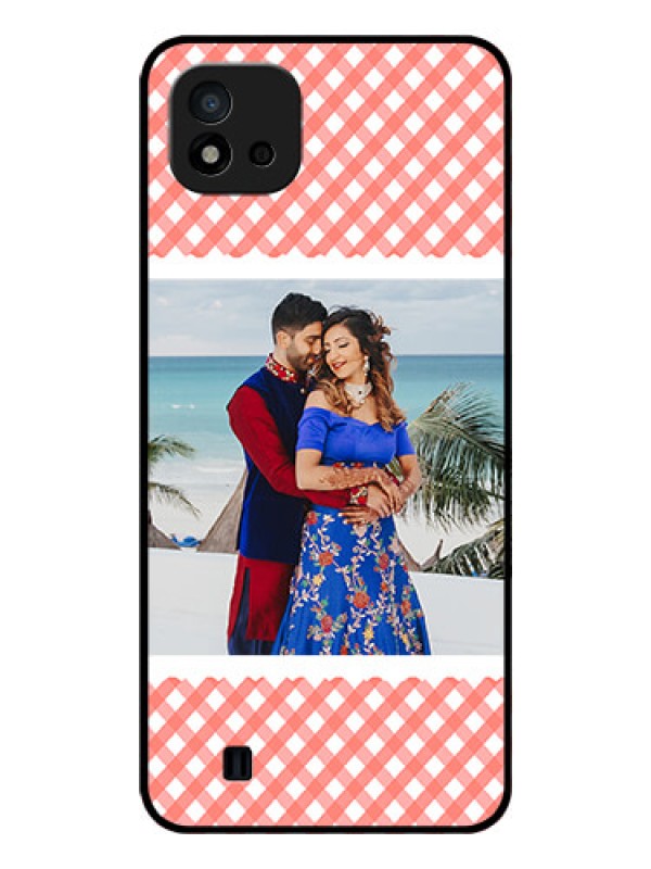 Custom Realme C11 2021 Personalized Glass Phone Case - Pink Pattern Design