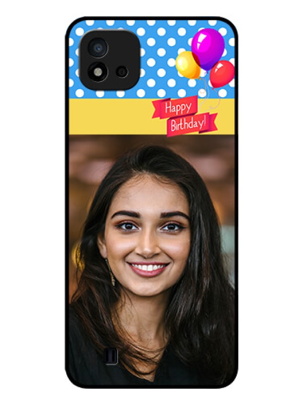 Custom Realme C11 2021 Custom Glass Mobile Case - Happy Birthday Design