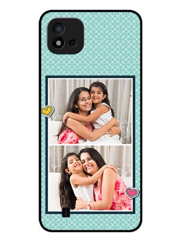 Custom Realme C11 2021 Custom Glass Phone Case - 2 Image Holder with Pattern Design