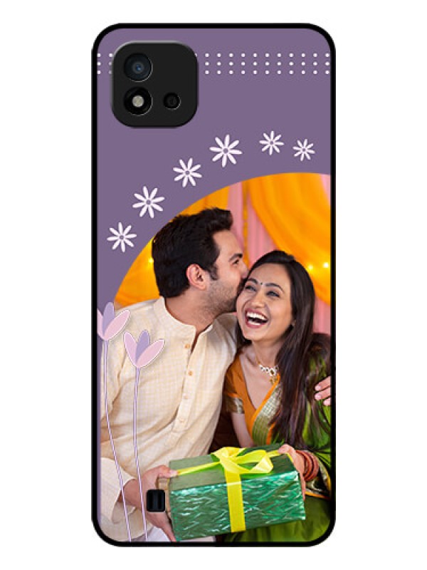 Custom Realme C11 2021 Custom Glass Mobile Case - Lavender flowers design 