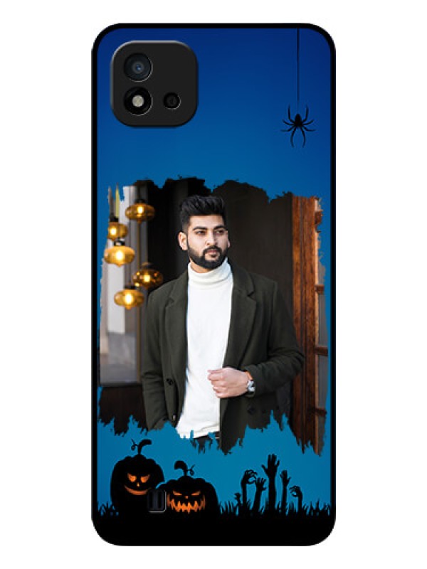 Custom Realme C11 2021 Photo Printing on Glass Case - with pro Halloween design 