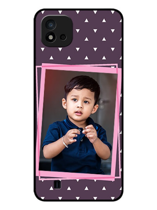 Custom Realme C11 2021 Custom Glass Mobile Case - Triangle Pattern Dotted Design