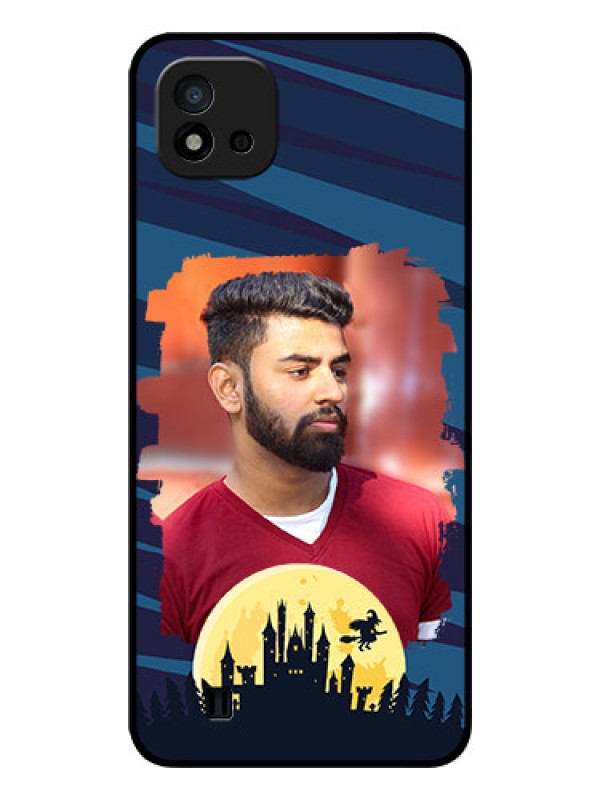 Custom Realme C11 2021 Photo Printing on Glass Case - Halloween Witch Design 