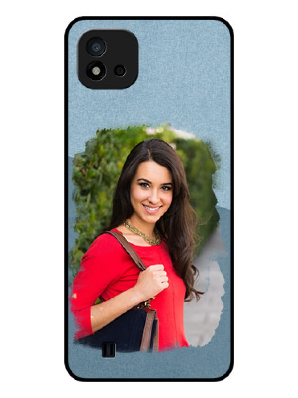 Custom Realme C11 2021 Custom Glass Mobile Case - Grunge Line Art Design