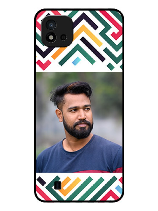 Custom Realme C11 2021 Personalized Glass Phone Case - Colorful Maze Pattern Design