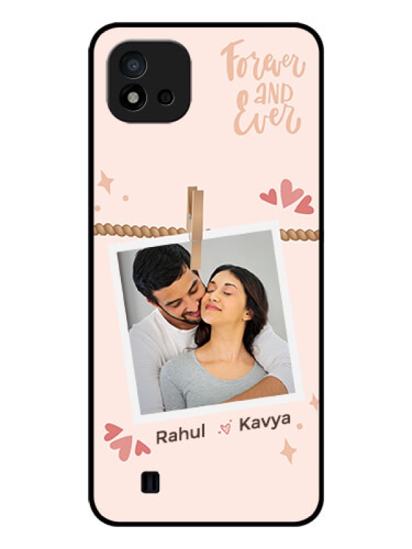 Custom Realme C11 2021 Custom Glass Phone Case - Forever and ever love Design