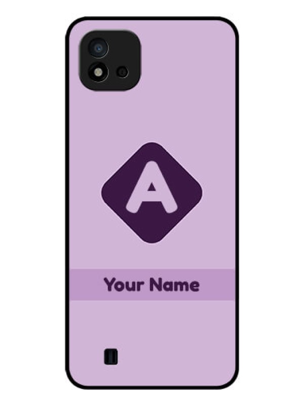 Custom Realme C11 2021 Custom Glass Mobile Case - Custom Letter in curved badge Design