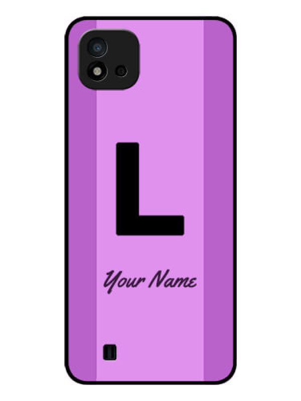 Custom Realme C11 2021 Custom Glass Phone Case - Tricolor custom text Design
