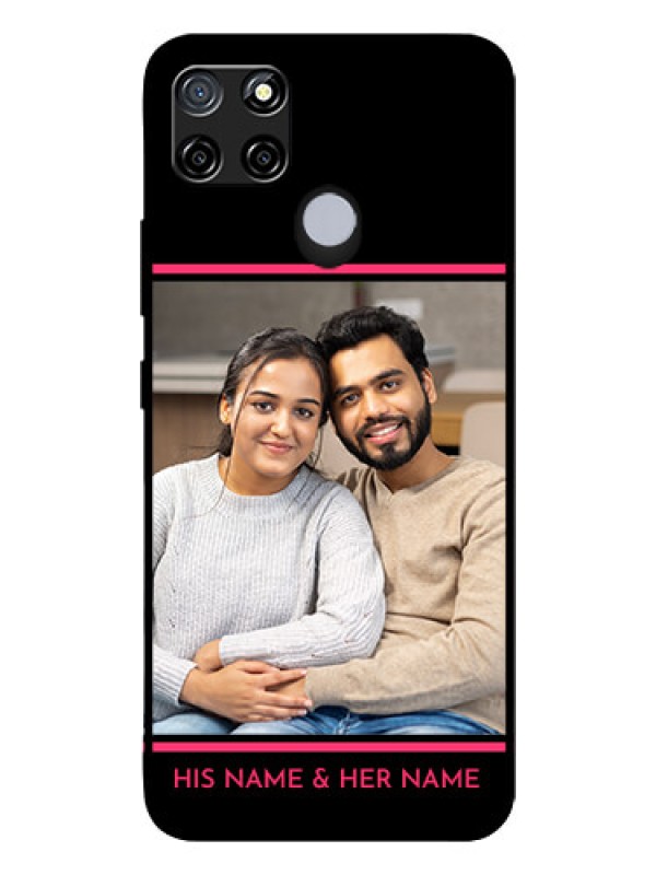 Custom Realme C12 Custom Glass Mobile Case  - with Add Text Design