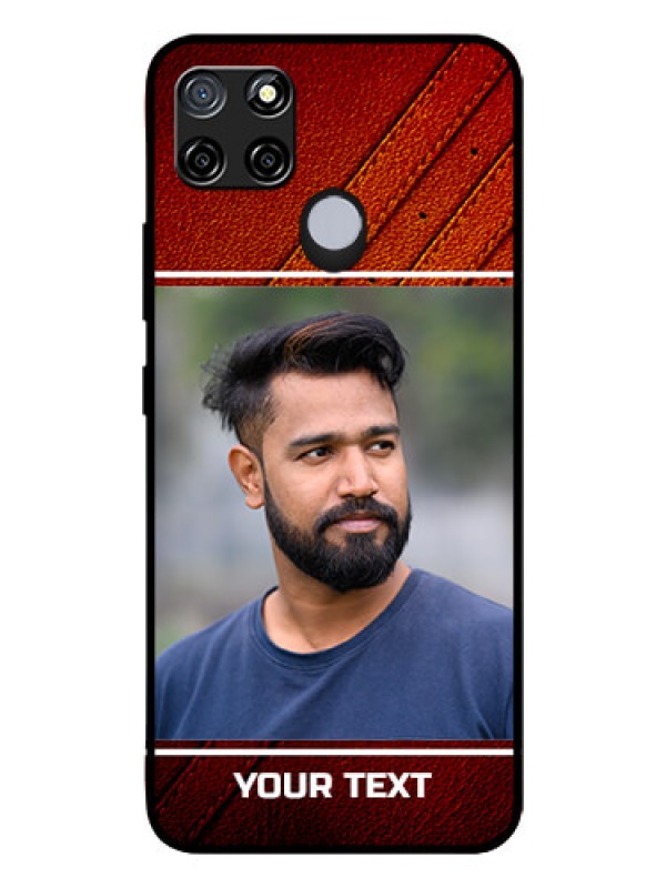 Custom Realme C12 Personalized Glass Phone Case  - Leather Phone Case Design