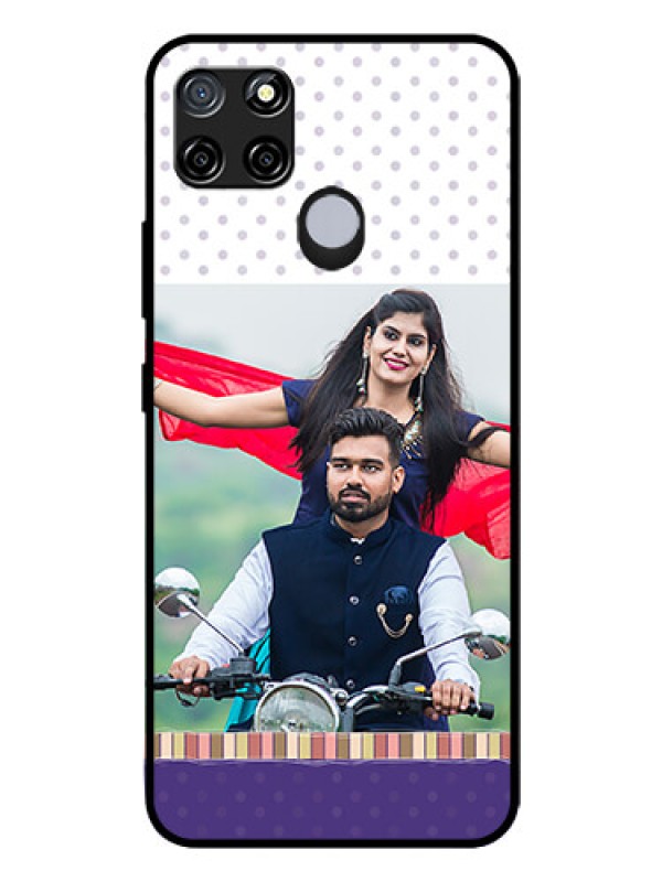 Custom Realme C12 Photo Printing on Glass Case  - Cute Family Design