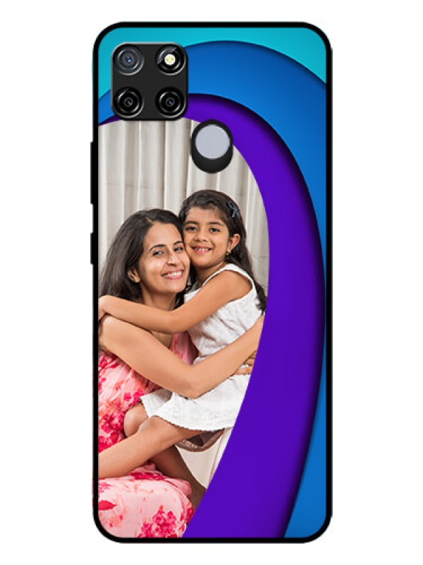 Custom Realme C12 Photo Printing on Glass Case  - Simple Pattern Design