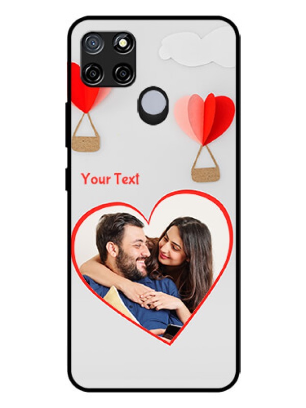 Custom Realme C12 Custom Glass Mobile Case  - Parachute Love Design