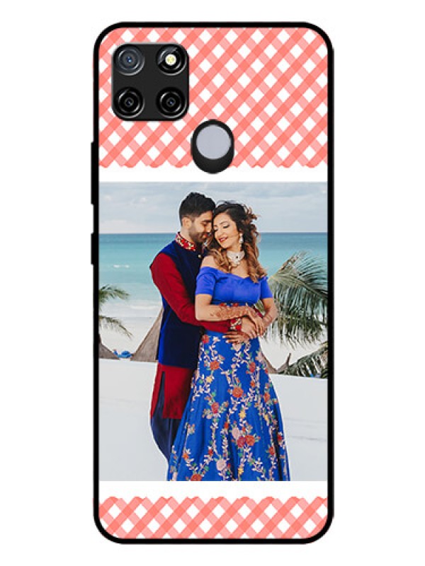 Custom Realme C12 Personalized Glass Phone Case  - Pink Pattern Design